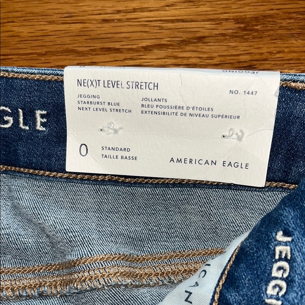American Eagle Outfitters Blue Skinny Jeans Mid-Rise Stretch - Picture 8 of 13